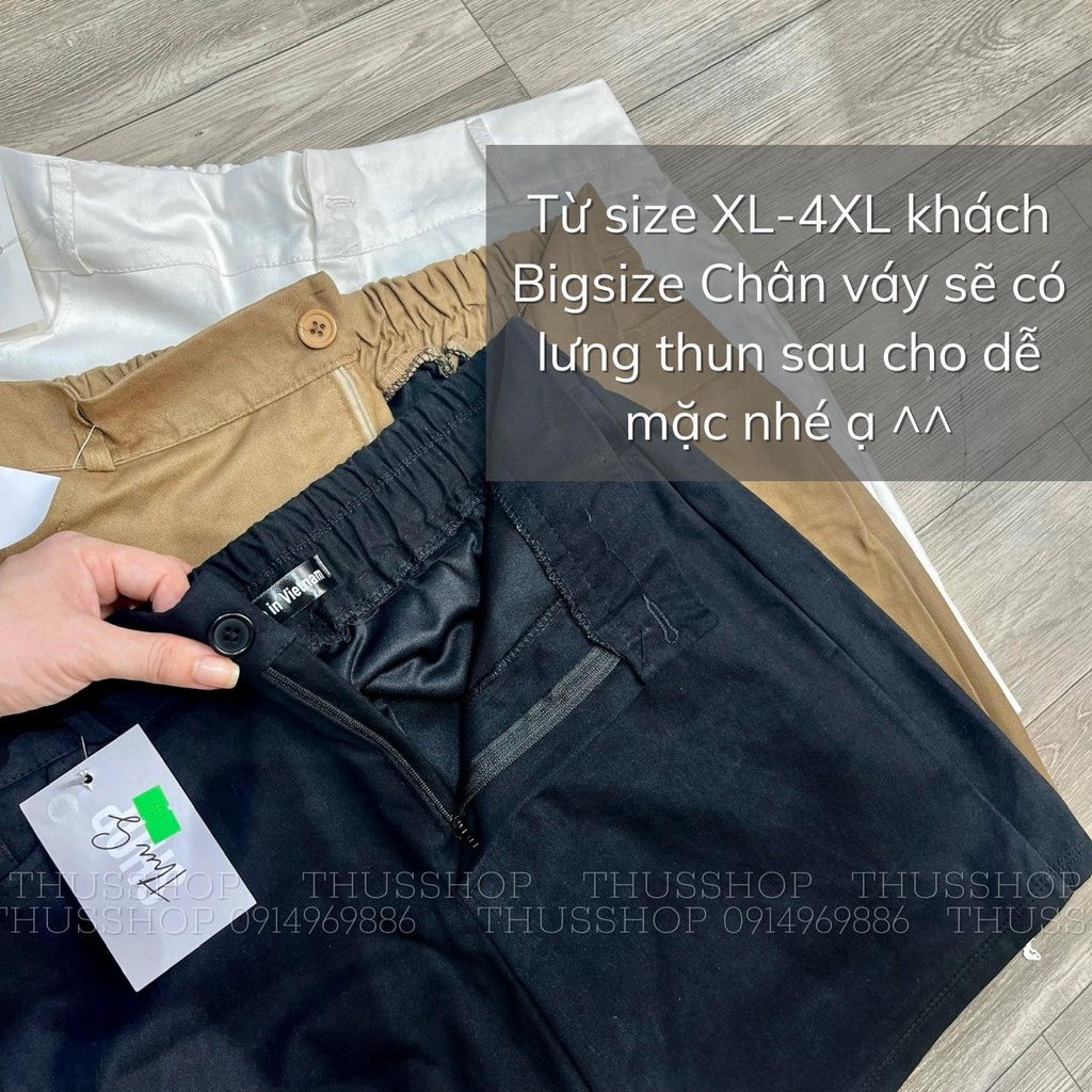 Chân Váy Chữ A Kaki KIM HOÀNG BIGSIZE có lót trong dày dặn mềm đẹp Váy bassic công sở, đi làm đi chơi THUS509 | BigBuy360 - bigbuy360.vn