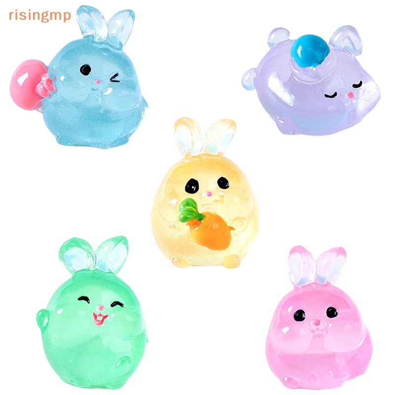 Set 3 Đồ trang trí Thỏ Dạ Quang Mini Trang Trí Tiểu Cảnh / Nhà Búp Bê