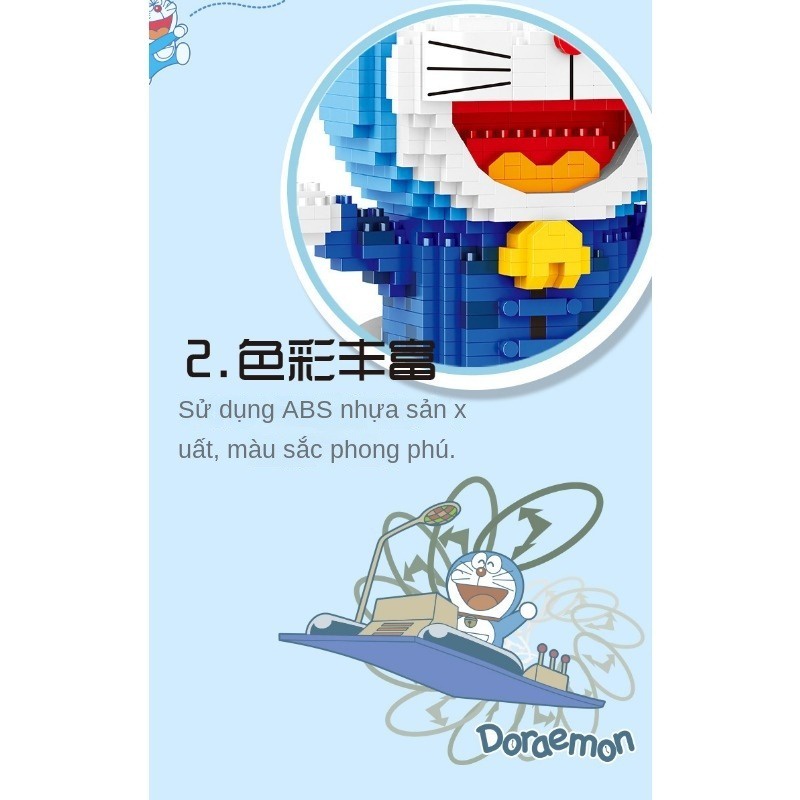 Bộ Đồ Chơi Lắp Ráp Hình Mèo Máy Doraemon Dễ Thương