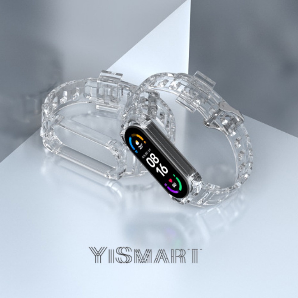 Vỏ glacier cho xiaomi mi band 3 4 5 6 7 dây đeo tay tpu mềm cho miband band 8 phụ kiện dây đeo thay thế