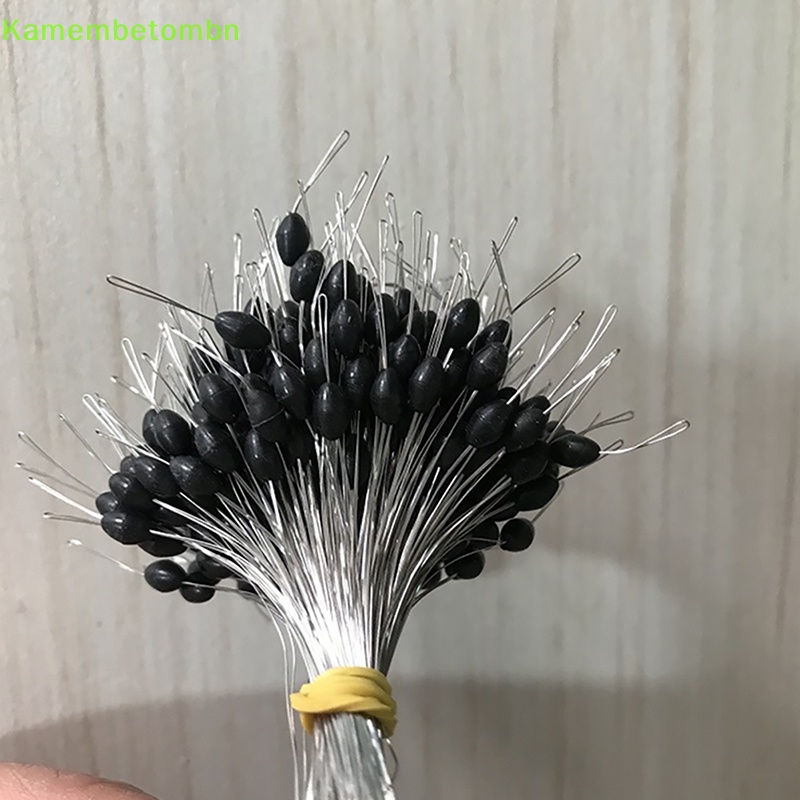 Kamembbn 300 cái / lốc phao cao su nút chặn câu cá bobber nút chặn phao không gian hình trụ b vn