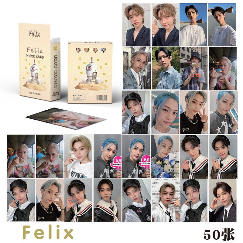 Linxx 50 chiếc felix hyunjin yeonjun kpop album lomo card kpop laser photocards series bưu thiếp