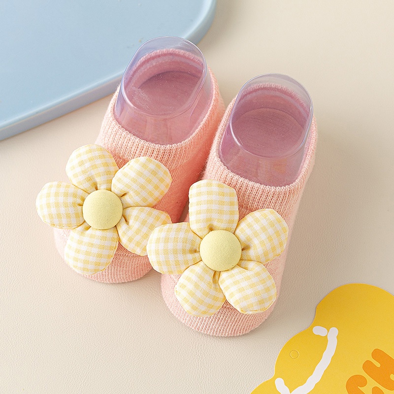 Dễ Thương Vớ Mỏng Thoáng Khí Chống Trượt Đính Nơ Hoa Xinh Xắn Cho Bé Gái