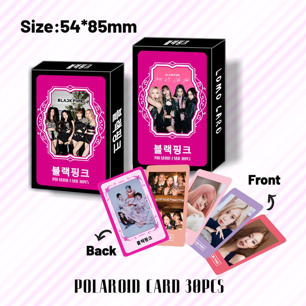 30 Cái / hộp BP Tinh Tế Lomo Crad BPTG HỒNG VENOM Album Photocards Jennie Lisa Rose Jisoo BP Bưu Thiếp Kpop