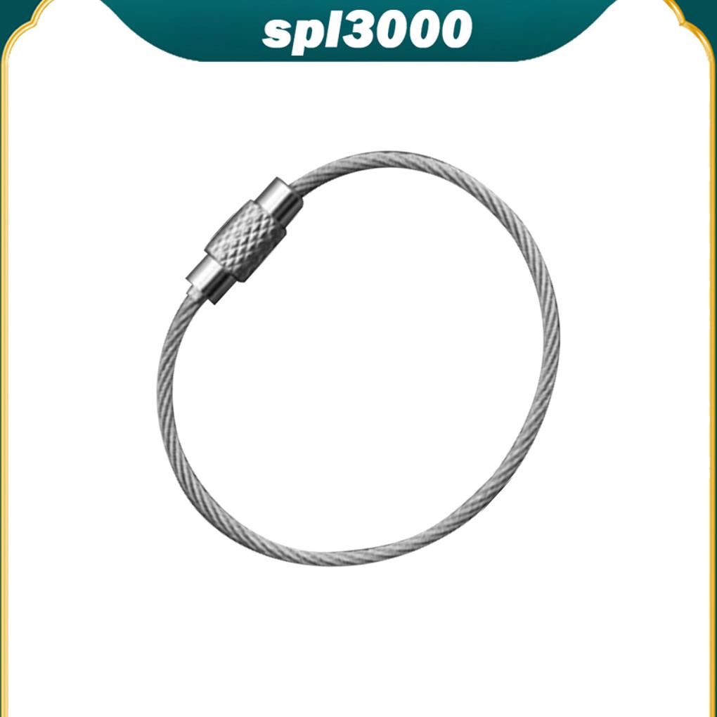 1/2 10pc edc treo dây chuỗi thẻ vít hành lý dây móc khóa vòng tròn bushcraft bộ khóa tiện ích vòng móc khóa công cụ cáp chìa khóa thép