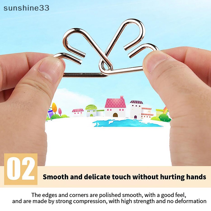 Su sáng tạo và thiết thực 8 cái / bộ cho trẻ em đồ chơi giáo dục câu đố kim loại khóa thông minh người lớn trò chơi tương tác n