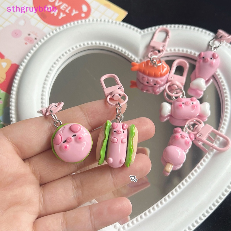 Sthb cartoon gourmet pig móc khóa túi xe dễ thương phụ kiện chìa khóa trẻ em quà tặng sinh nhật mới vn