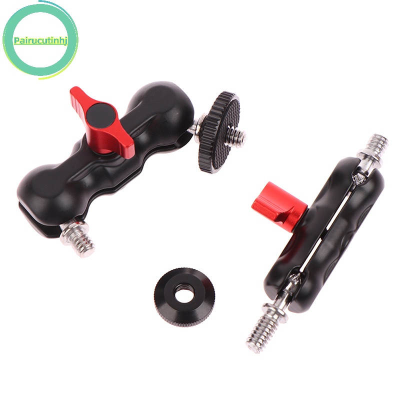 Pairhj double ball head shoe mount universal magic arm with small ball head monitor vn