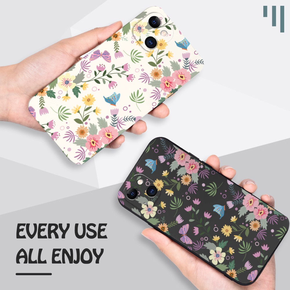 Hoa dễ thương bướm lá vỏ điện thoại cho xiaomi redmi note 12 pro plus 11s 11 10s 10 9s pro 12s poco x5 x4 x3 f5 pro redmi 10c 12c vỏ xiaomi 11t 10t 12 13 pro lite