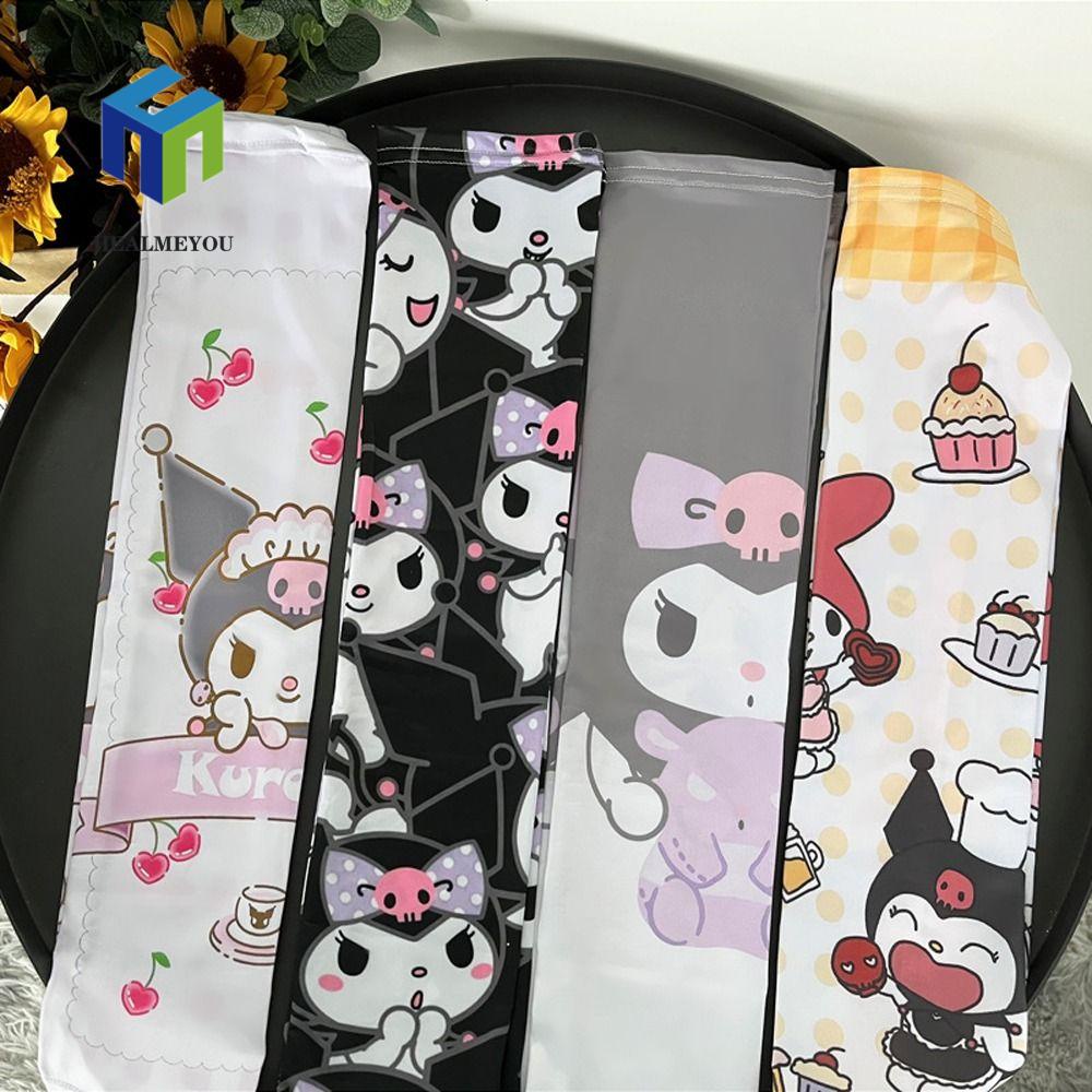 Găng Cánh Tay Chống Nắng Bằng Lụa Lạnh In Họa Tiết Hoạt Hình Kuromi Cho Nữ