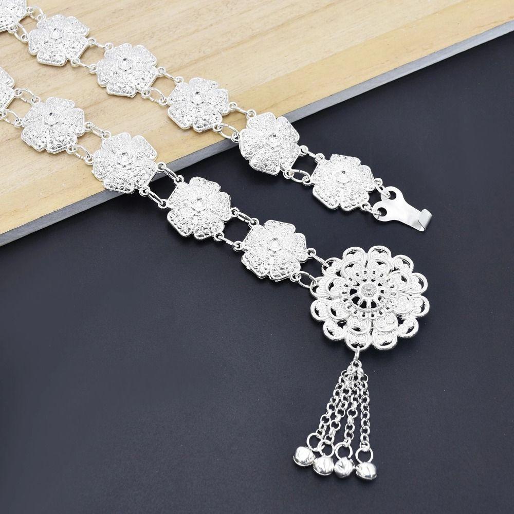 Keene Dây Xích Đeo Thắt Lưng Bằng Kim Loại Phong Cách Dân Tộc Truyền Thống Phụ Kiện sarong Trang Sức Thời Trang Cổ Điển