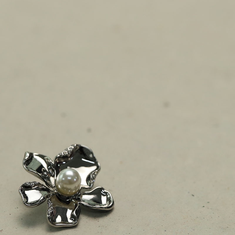 5 cái 24mm 34mm nút kim loại hoa lớn để dệt kim áo khoác cardigan áo len áo khoác da nút trang trí