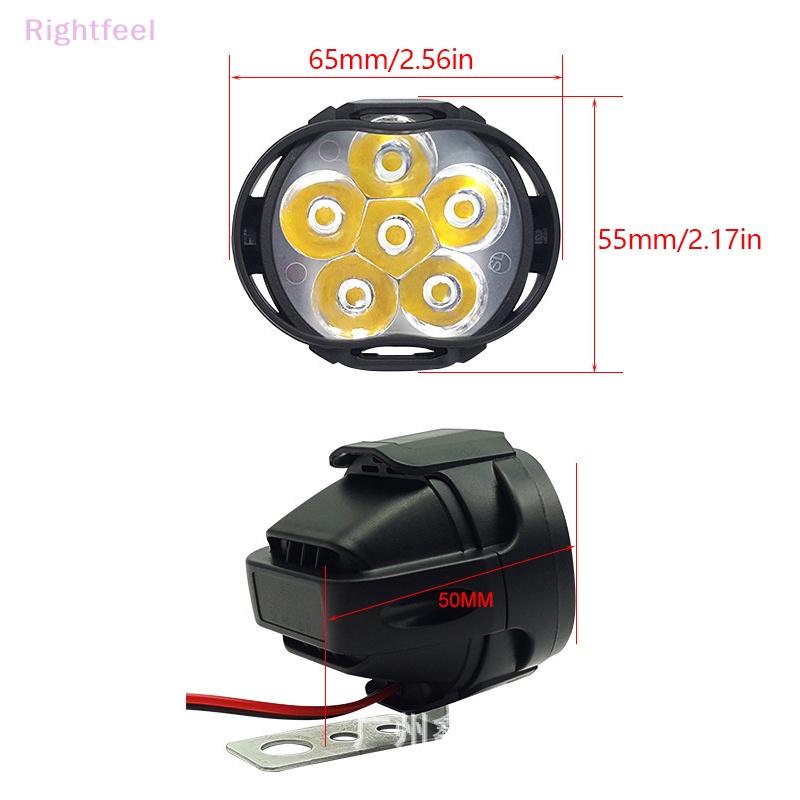 Rightfeel 1 bộ độ sáng cao mới 6 led đèn pha xe máy đèn pha phụ trợ đèn sương mù công tắc điều khiển đèn pha xe máy mới