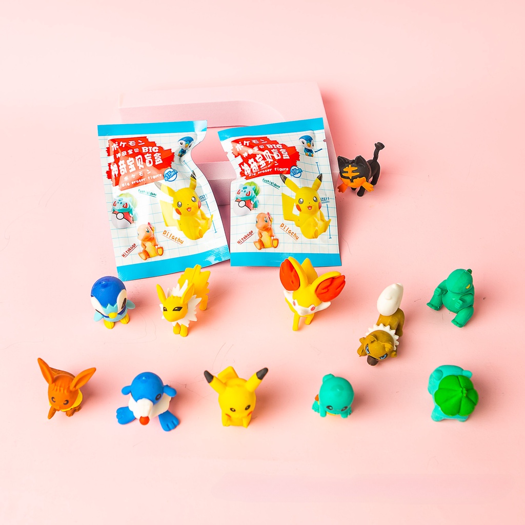 Pokemon cartoon ngẫu nhiên 1 cái văn phòng phẩm học sinh tẩy phim hoạt hình dễ thương pikachu togepi squirtle đồ chơi có thể tháo rời quà tặng kỳ nghỉ