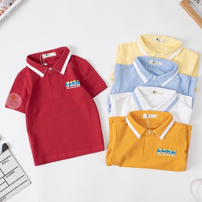 Áo polo cổ bẻ LITIBABY có cổ in chữ CORE cho bé 11kg - 22kg