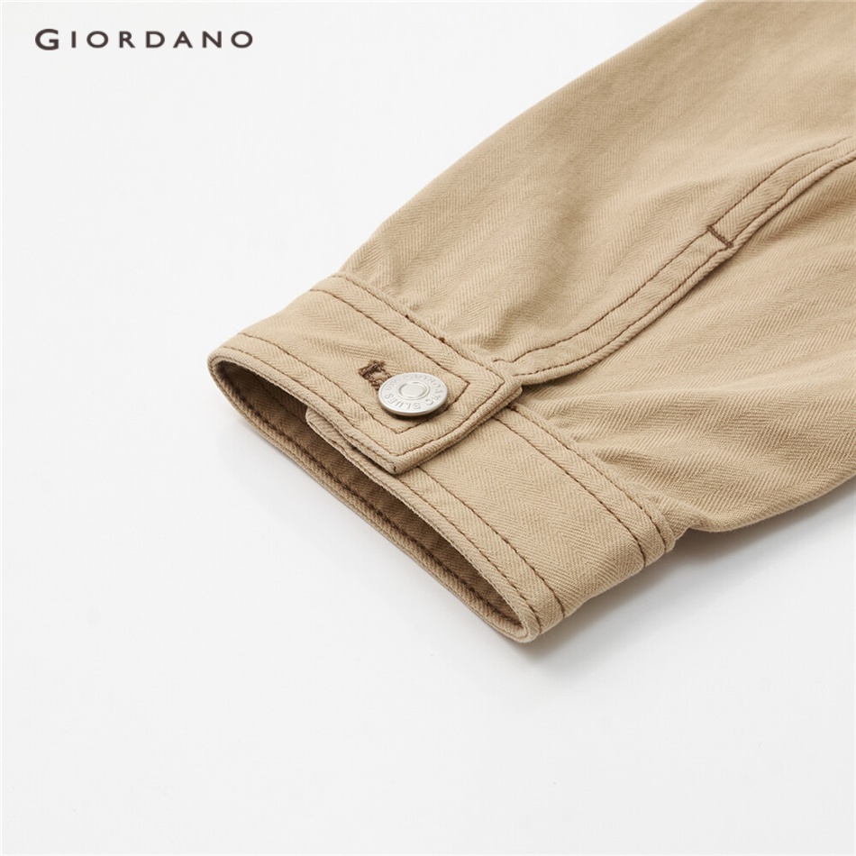 Áo khoác nam GIORDANO 18073601 có túi cổ lật phối màu tương phản thời trang dành cho nam