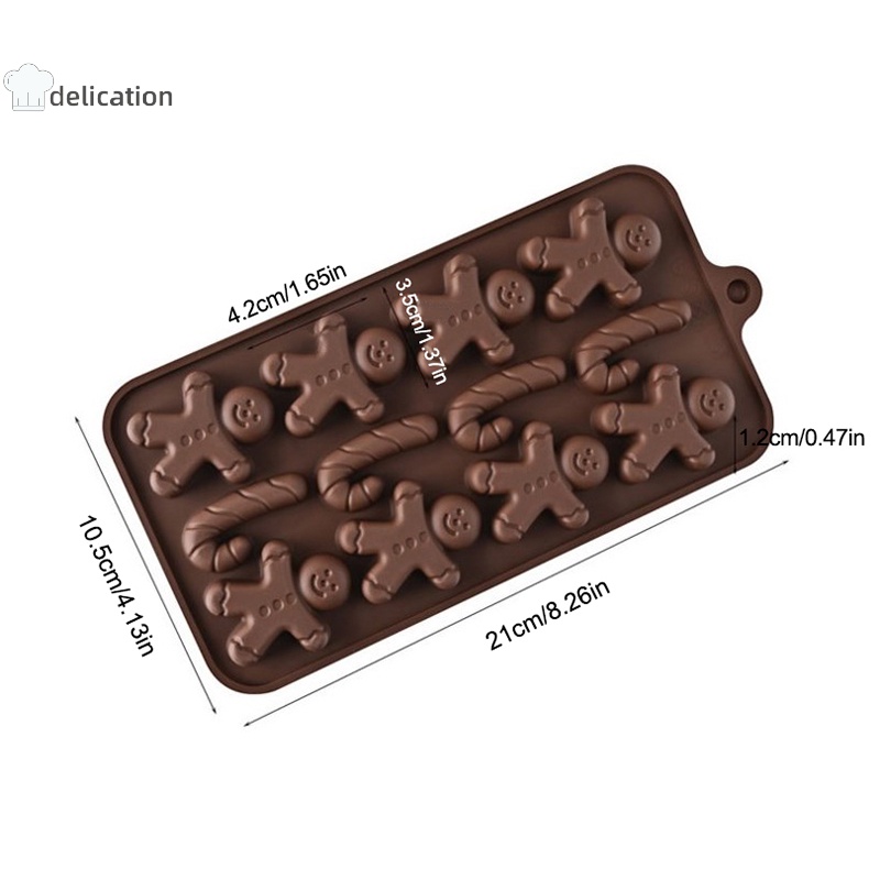 Hình dạng giáng sinh khuôn sô cô la silicone non- fondant cookie khay nướng xmas cây kẹo bánh gừng người đàn ông quà tặng dụng cụ làm khuôn