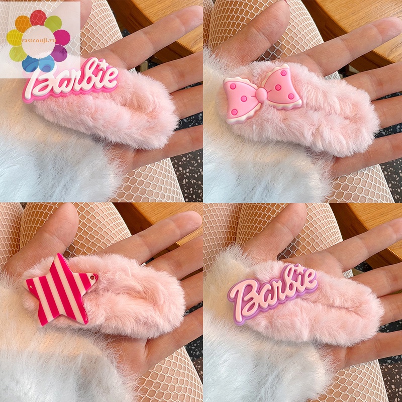 Vastji anime phim hoạt hình trẻ em ngọt ngào cô gái màu hồng năm cánh nơ thư bb kẹp kawaii barbie kẹp tóc sang trọng thời trang phụ kiện tóc quà tặng đồ chơi vn
