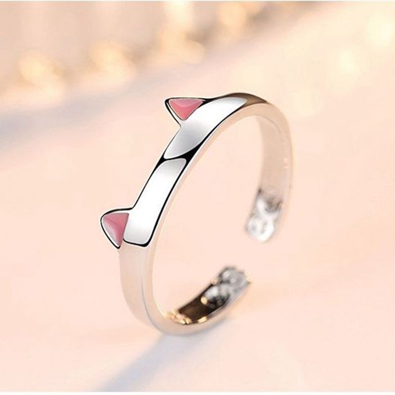 Nhẫn Hở Hình Bàn Chân Mèo Phong Cách Hàn Quốc Dễ Thương Sáng Tạo