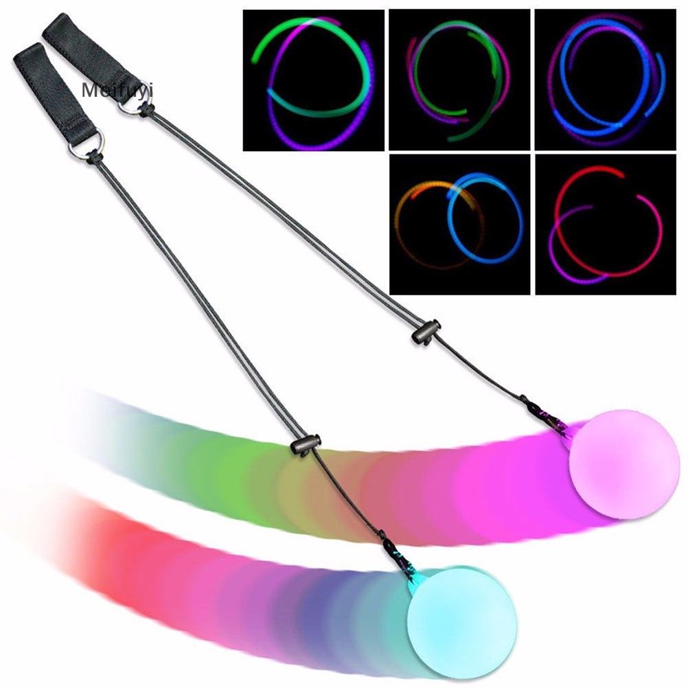 Pro led multi-colored glow poi thrown balls light up for belly dance hand props cod