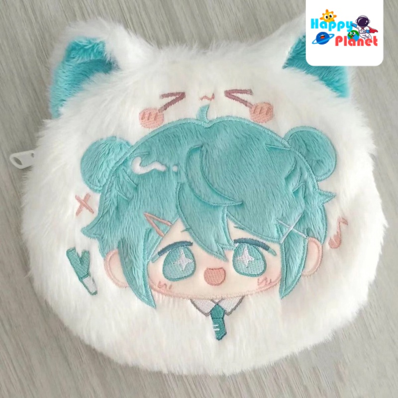 Túi Đựng Thẻ / Tiền Xu Hình Hatsune Miku Bằng Lông Nhung Nhỏ Nhắn Dễ Thương Dùng Làm Quà Tặng Sinh Nhật Cho Bạn Gái