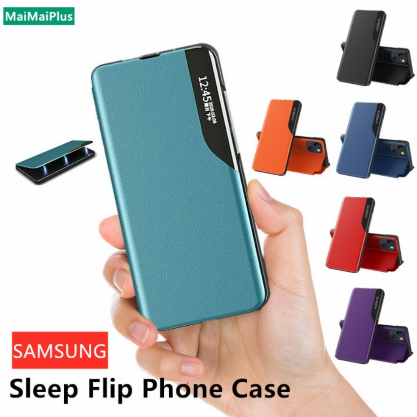 Vỏ nắp gập thông minh cho samsung galaxy s20 s10 s9 s8 plus ultra full cover leather stand case vỏ điện thoại