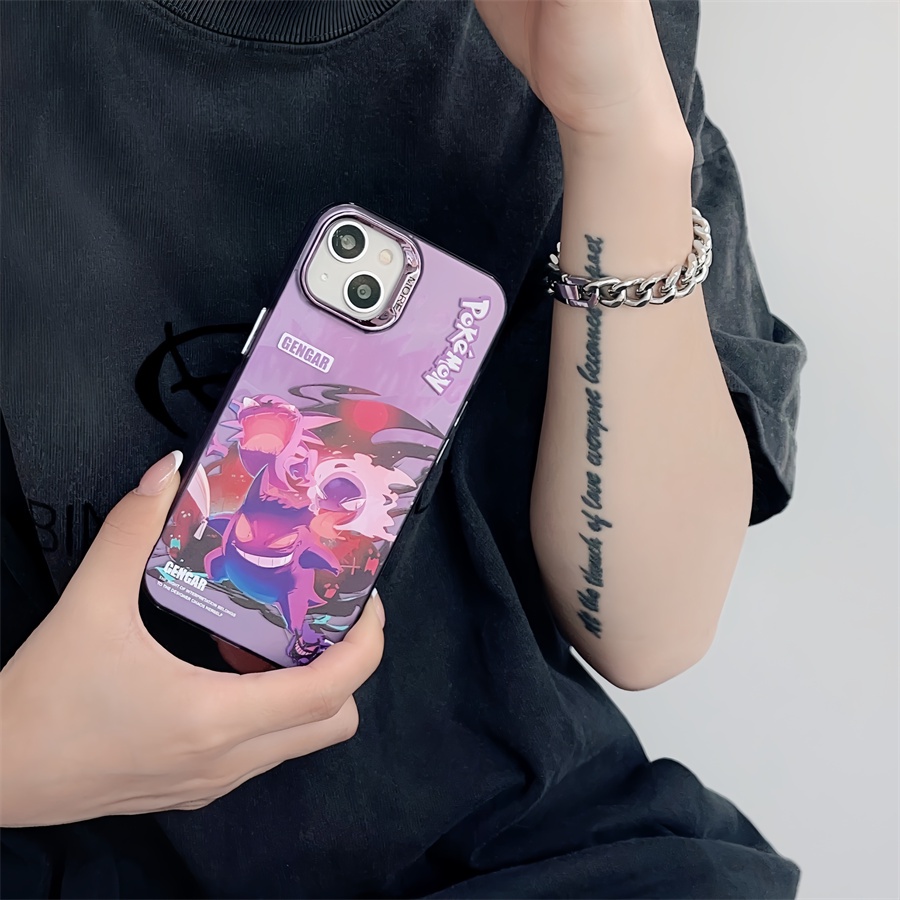 Ốp Điện Thoại Cứng Mạ Điện Hình pokemon Cho iphone 14 pro max iphone 13 pro max iphone 12 pro max iphone 11