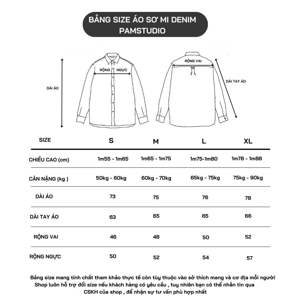 Áo khoác jeans denim PAMSTUDIO L15 Áo khoác Jean Bò Unisex Dày Dặn Đứng Form Bền Màu không co
