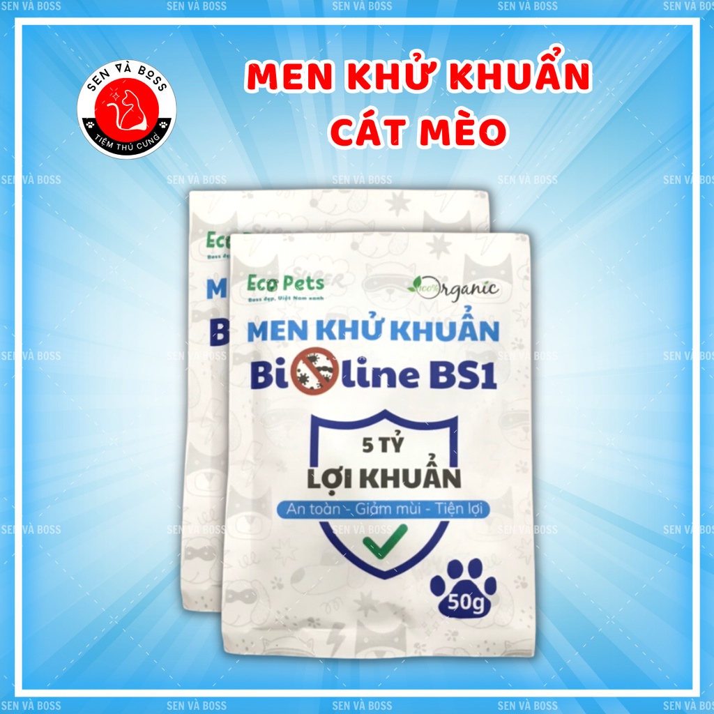 Men khử khuẩn BIOLINE BS1 - khử khuẩn, khử mùi phân cát vệ sinh mèo hamster