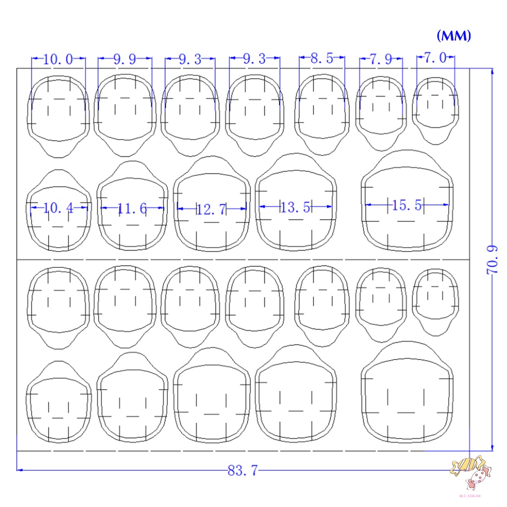 YADORNOS Keo dán móng tay jelly stickers double sided tape nâng cấp tăng cường