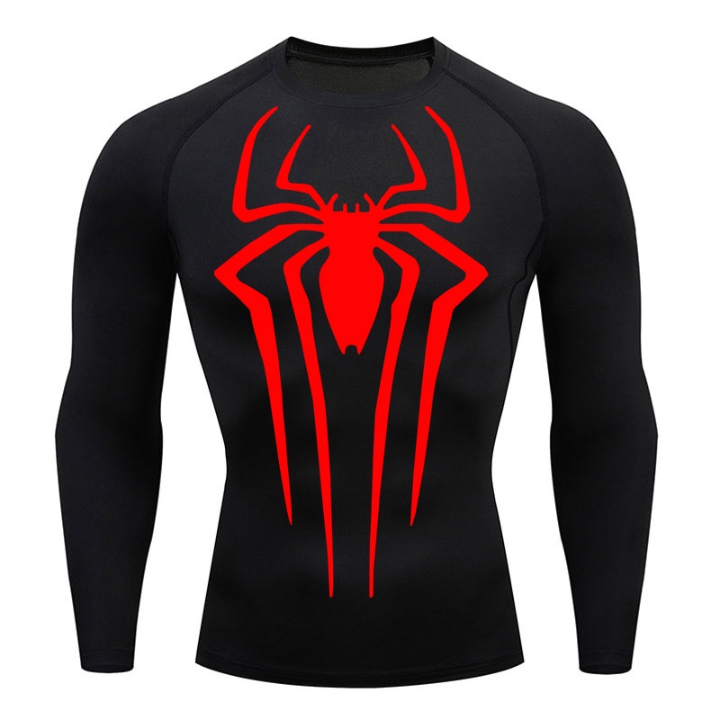 Compression shirt nam quick dry t-shirt dài tay màu đen thể thao top gym mồ hôi thoáng khí thể hình t-shirt tracksuit 2099