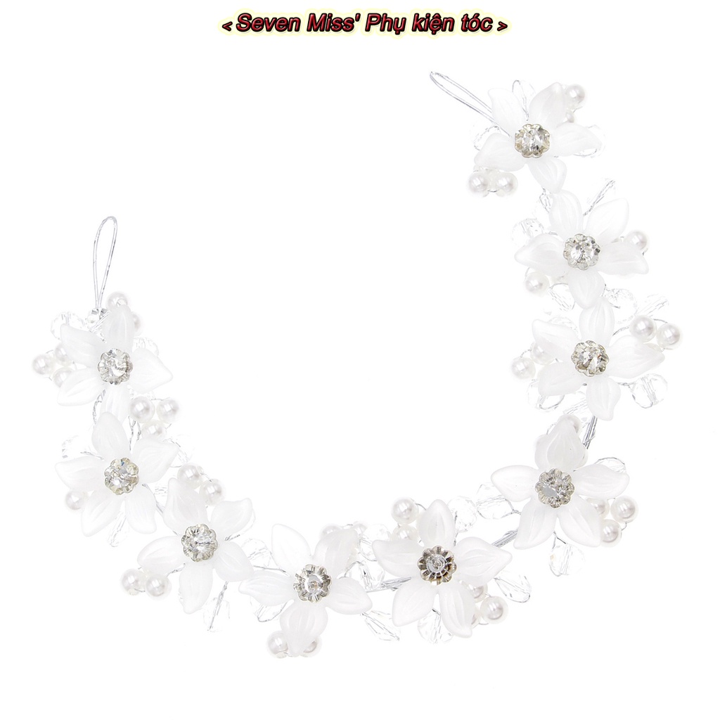 Băng đô nữ party prop nonslip crystal hair accessories with flower
