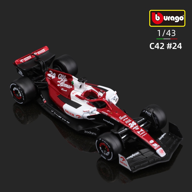 Bburago 1:43 đội đua alfa romeo f1 c42 #24 Zhihong xu #77 Bộ sưu tập đồ chơi mô hình diecast xe hợp kim valtteri bottas 2022