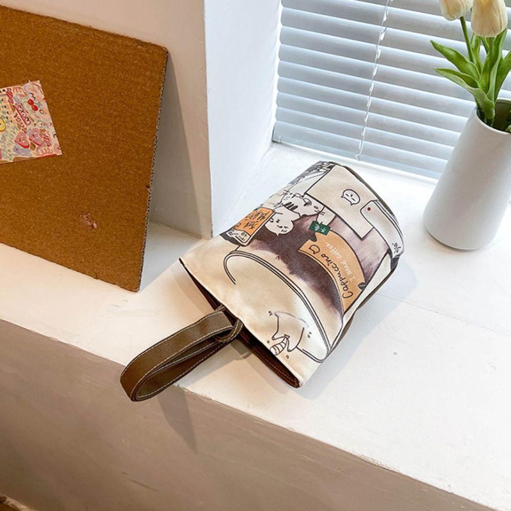 UUMIR xách tote UUMIR kẹp nách sức chứa lớn màu trơn in hoạt hình cho nữ