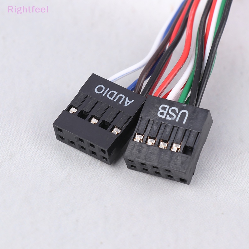 Rightfeel 1pc khung máy tính mặt trước giắc cắm âm thanh mặt trước giao diện usb máy chủ cáp bezel mặt trước mới