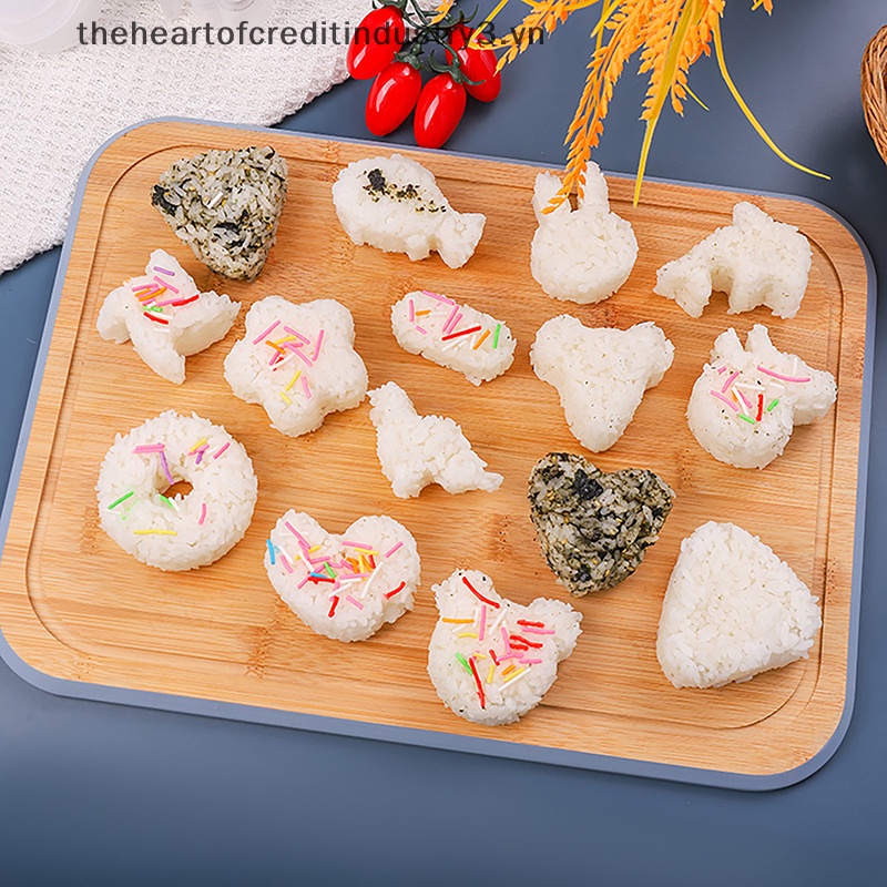 (mới) 1pc động vật dễ thương khuôn sushi tự làm cơm nắm thực phẩm máy ép sushi nhà bếp nhà bếp sushi bento dụng cụ phụ kiện khuôn sushi cookie.