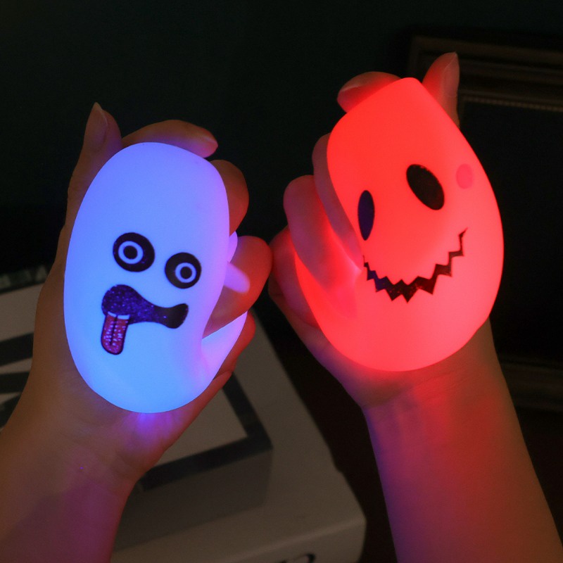 Đồ Chơi Bóp Tay Phát Sáng Hình Ma Quỷ Dễ Thương Vui Nhộn Cho halloween