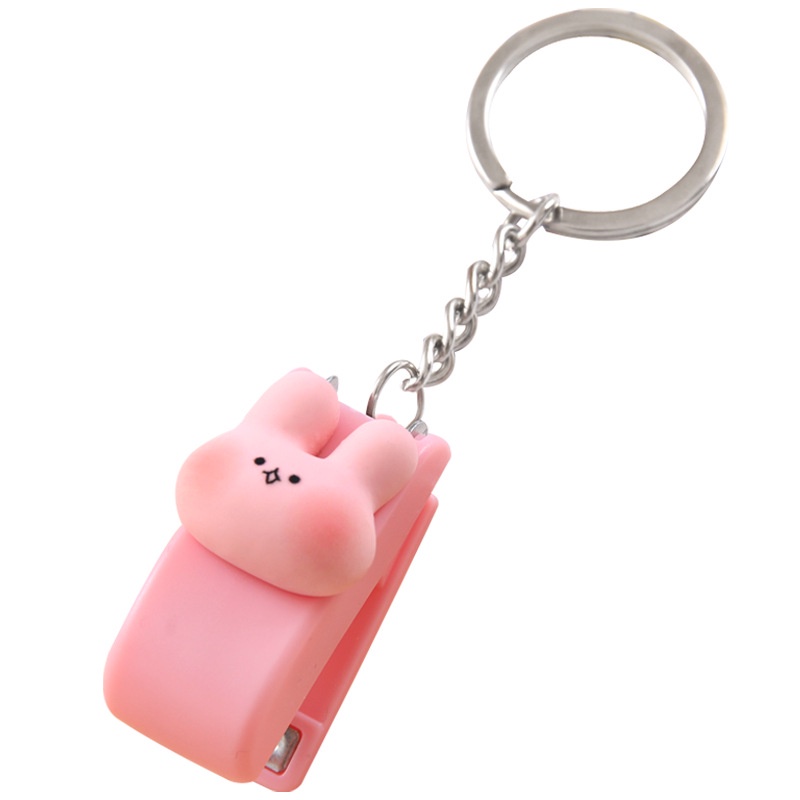 Dập Ghim Mini Động Vật Kèm Móc Khóa, Bấm Ghim Cute Dễ Thương-SEE YOU SHOP