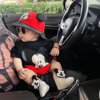 Mũ Chuột MicKy Đen Đỏ Cho Bé MU09