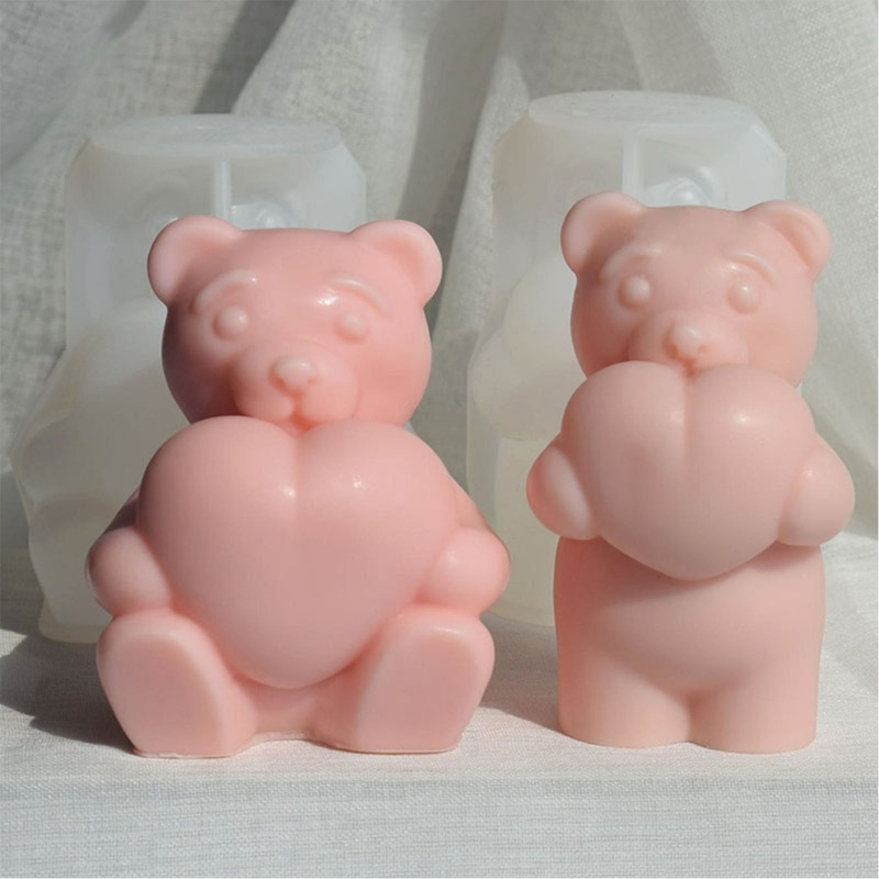 Khuôn Silicon Làm Bánh Hình Gấu 3D Dễ Thương