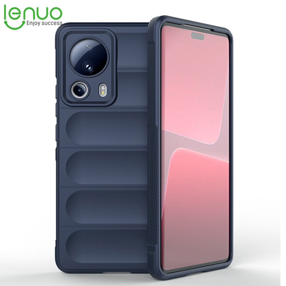 Ốp Điện Thoại Lenuo Bằng Silicon Mềm Màu Trơn Chống Sốc Cho Xiaomi 13 Lite
