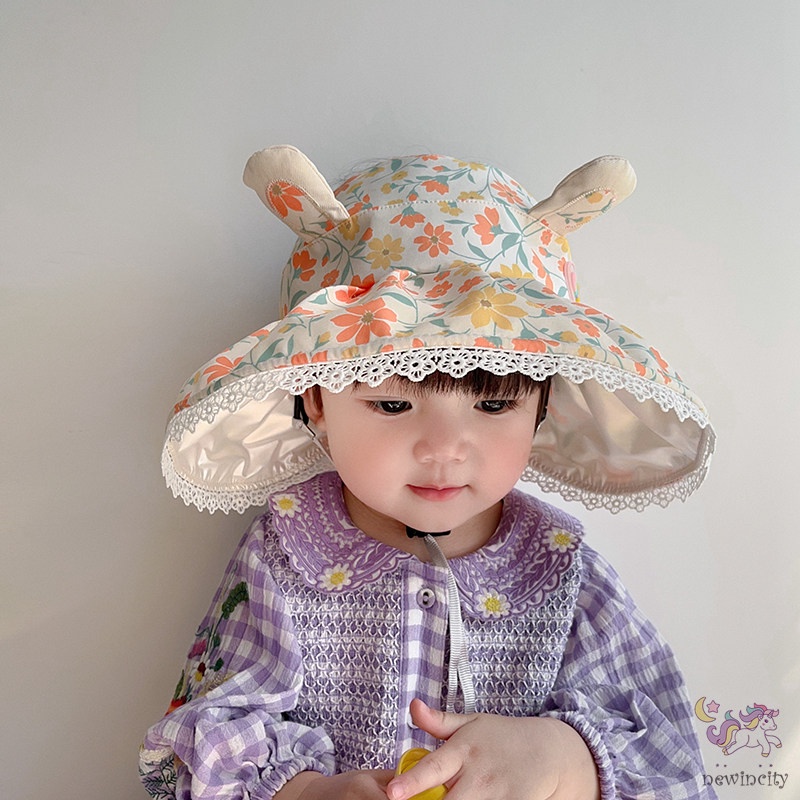 Mũ Lưỡi Trai Hở Chóp Vành Rộng Chống Nắng Thời Trang Mùa Hè Hàn Quốc Cho Bé Gái