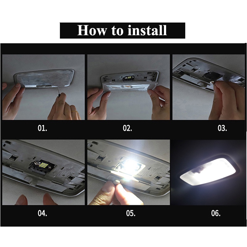 Bộ 8 Đèn LED Chiếu Biển Số Xe Cho Honda City 2014 2015 2016 2017 2018 2019 2020 2021 2022 2023