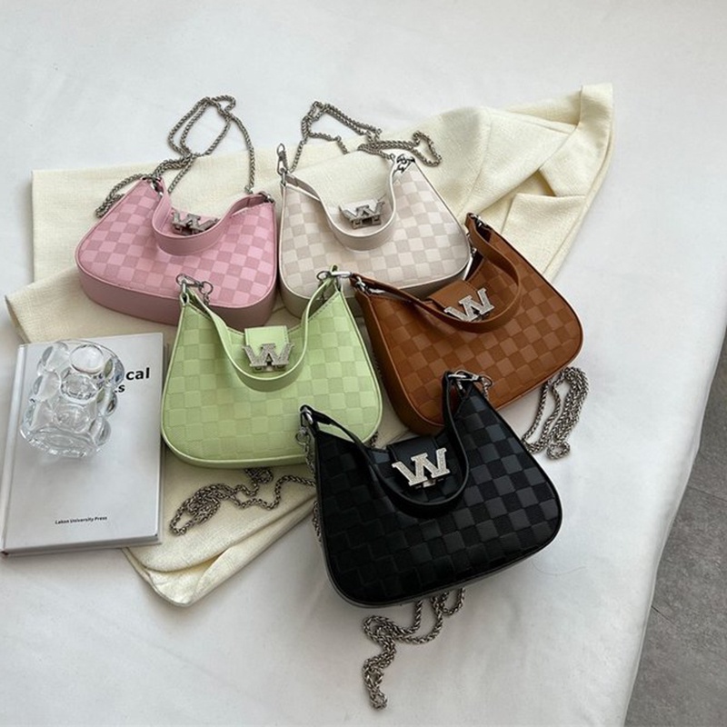 Túi Đeo Vai Họa Tiết Sọc Caro Thời Trang Cho Nữ