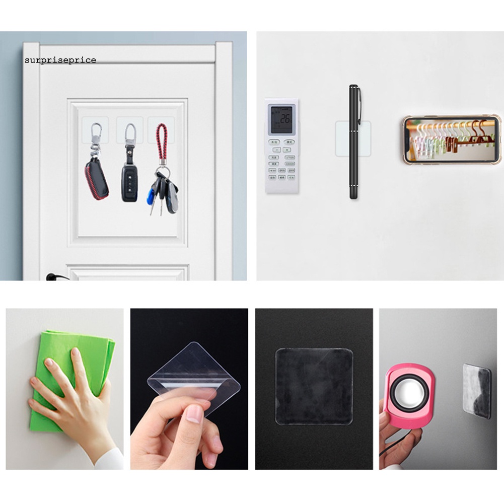 Set 50 Miếng Dán Hai Mặt Nano Chống Trượt Không Để Lại Dấu Vết Cho Nhà Bếp / Xe Hơi