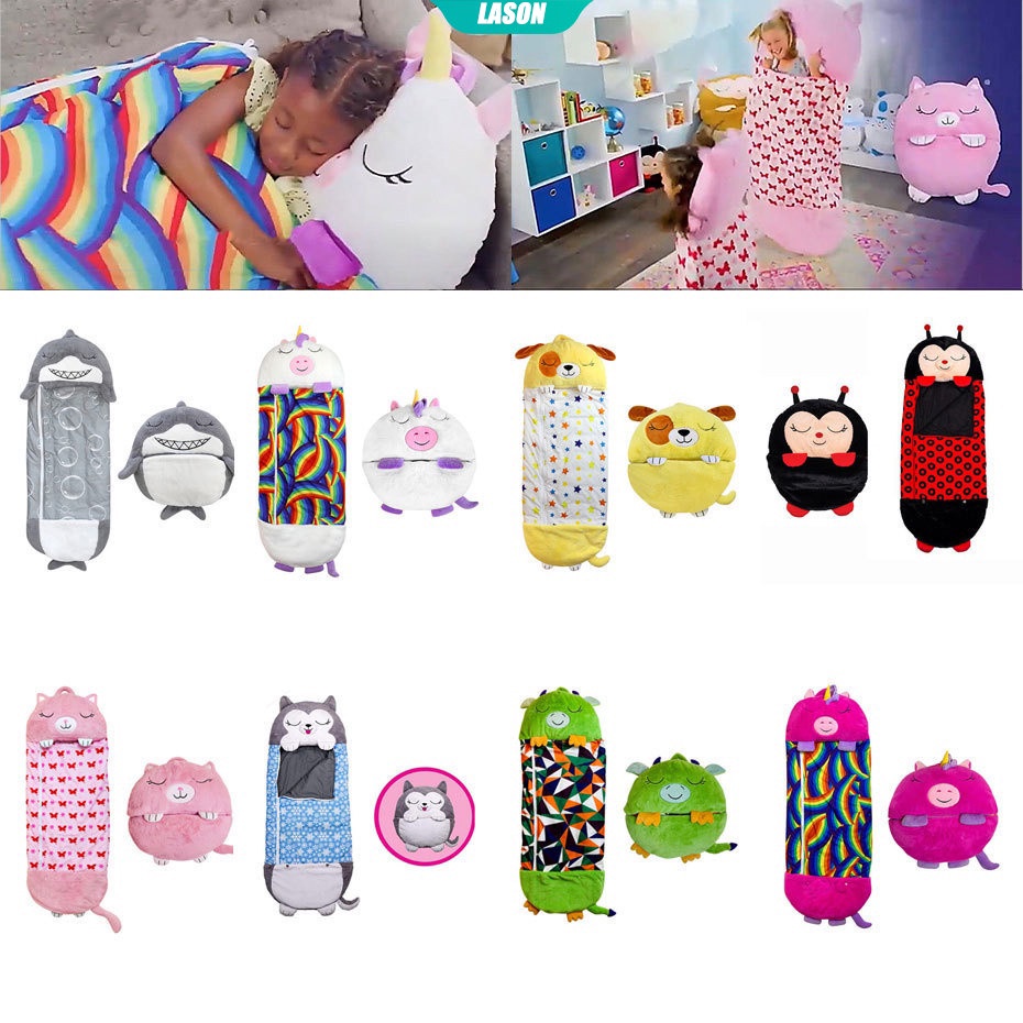 Cá Tuyết 135*50Cm Túi Ngủ Cho Trẻ Sơ Sinh Và Trẻ Tập Đi Trẻ Em Hoạt Hình Gối Nhung Chuyển Đổi Ngủ Trẻ Em túi Happy Nappers