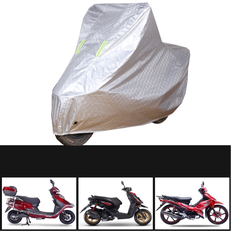 Bạt phủ xe, Bạt trùm xe máy 3D tráng nhôm KAW - có lớp lót chống xước xe
