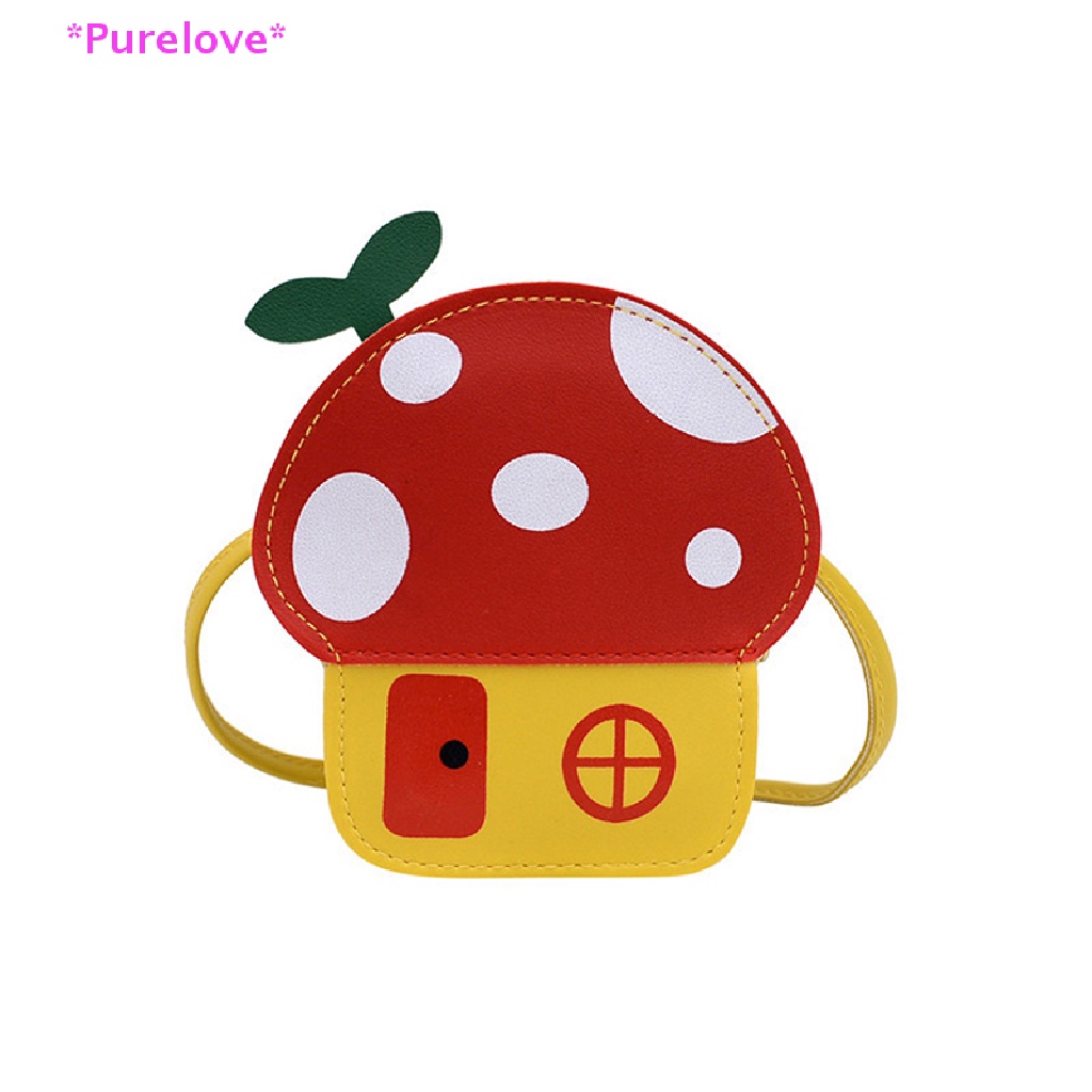 1 Túi Đeo Chéo Da PU Họa Tiết Hoạt Hình Đáng Yêu Dành Cho Bé Gái Mới