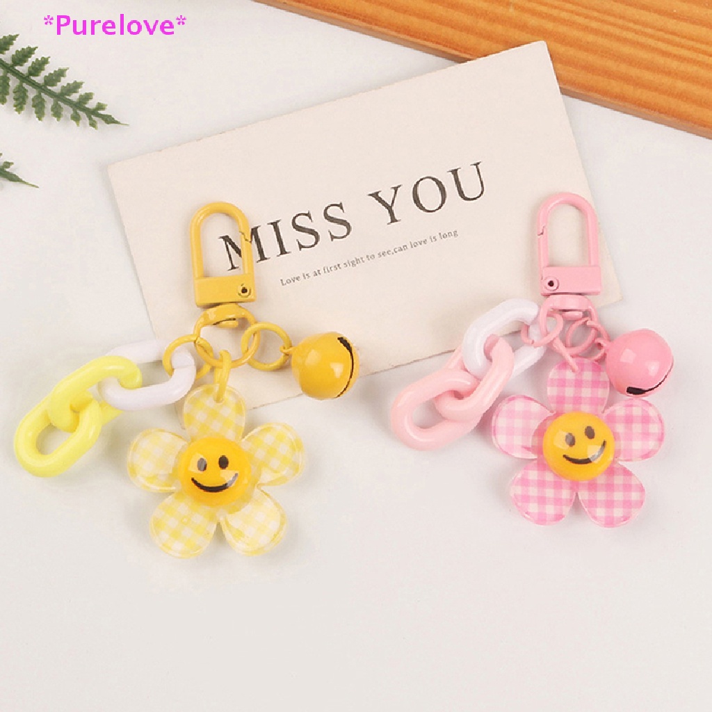 1 Móc Khóa Ba Lô Hình Hoa Mặt Cười Nhiều Màu Sắc Dễ Thương Cho Nữ Mới