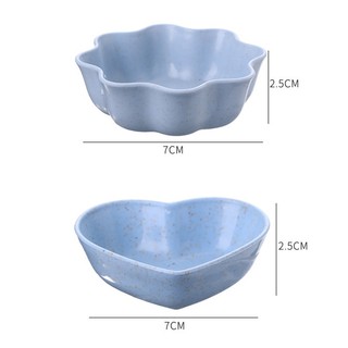 Đĩa Đựng Thức Ăn Mini Hình Trái Tim Bằng Lúa Mạch Dễ Thương
